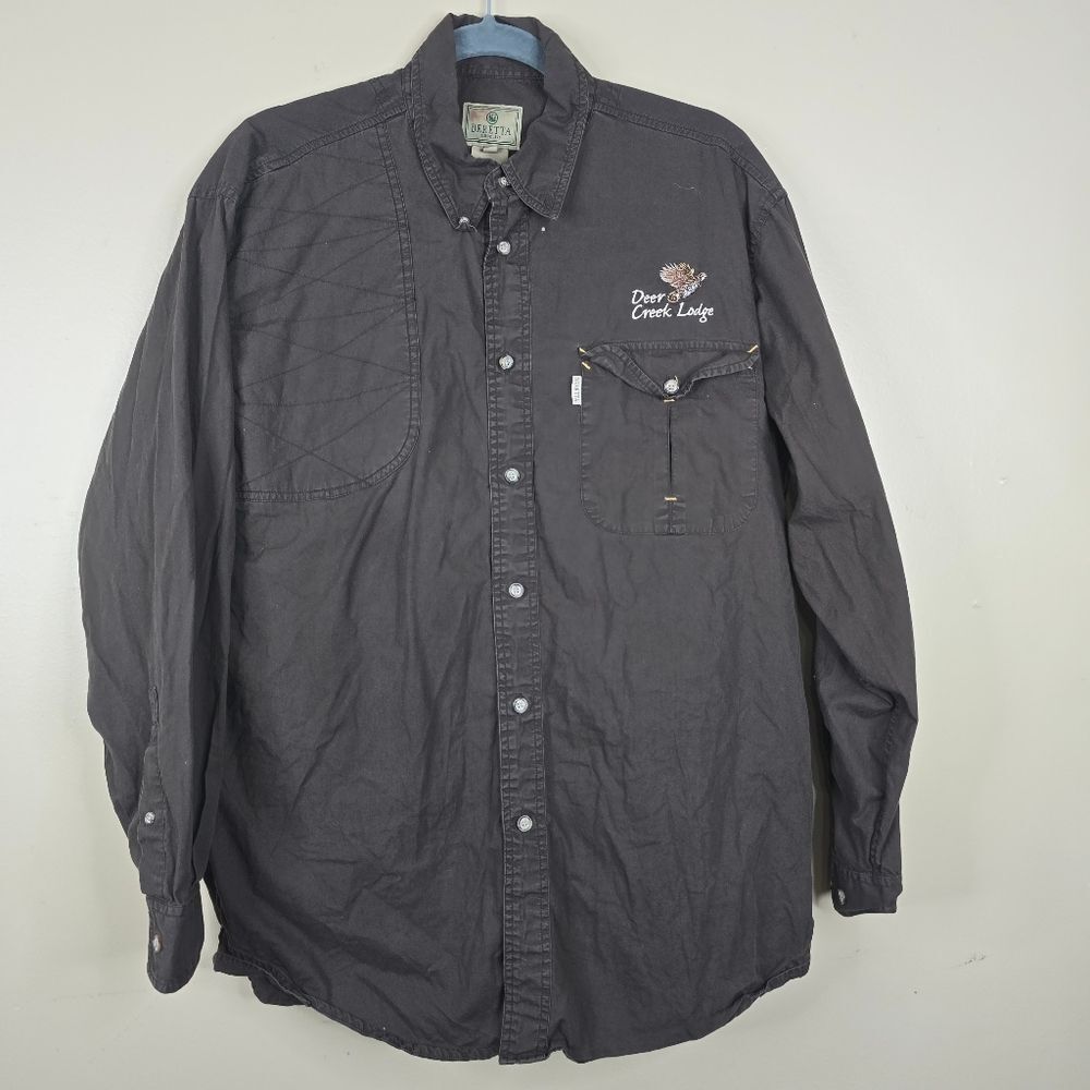 Bretta Shooting Shirt Embroidered Deer Creek Lodge Size L